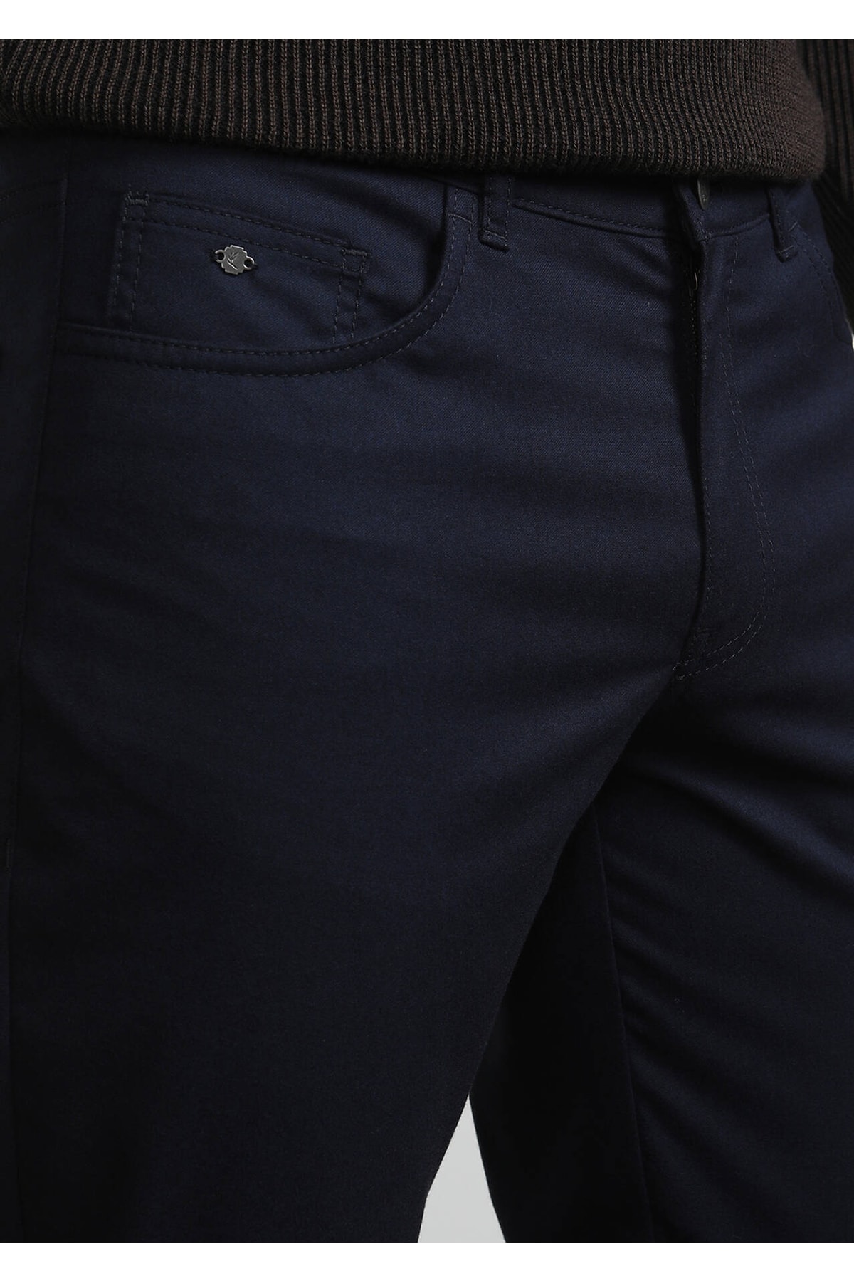 Ramsey Lacivert Düz Dokuma Slim Fit Casual Pantolon AN8096