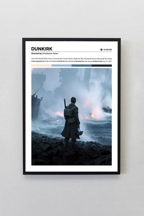 Dunkirk Filmi Siyah Çerçeveli Spotify Barkodlu Tasarım Tablo | Nolan-zimmer Koleksiyonu DNKRK00001