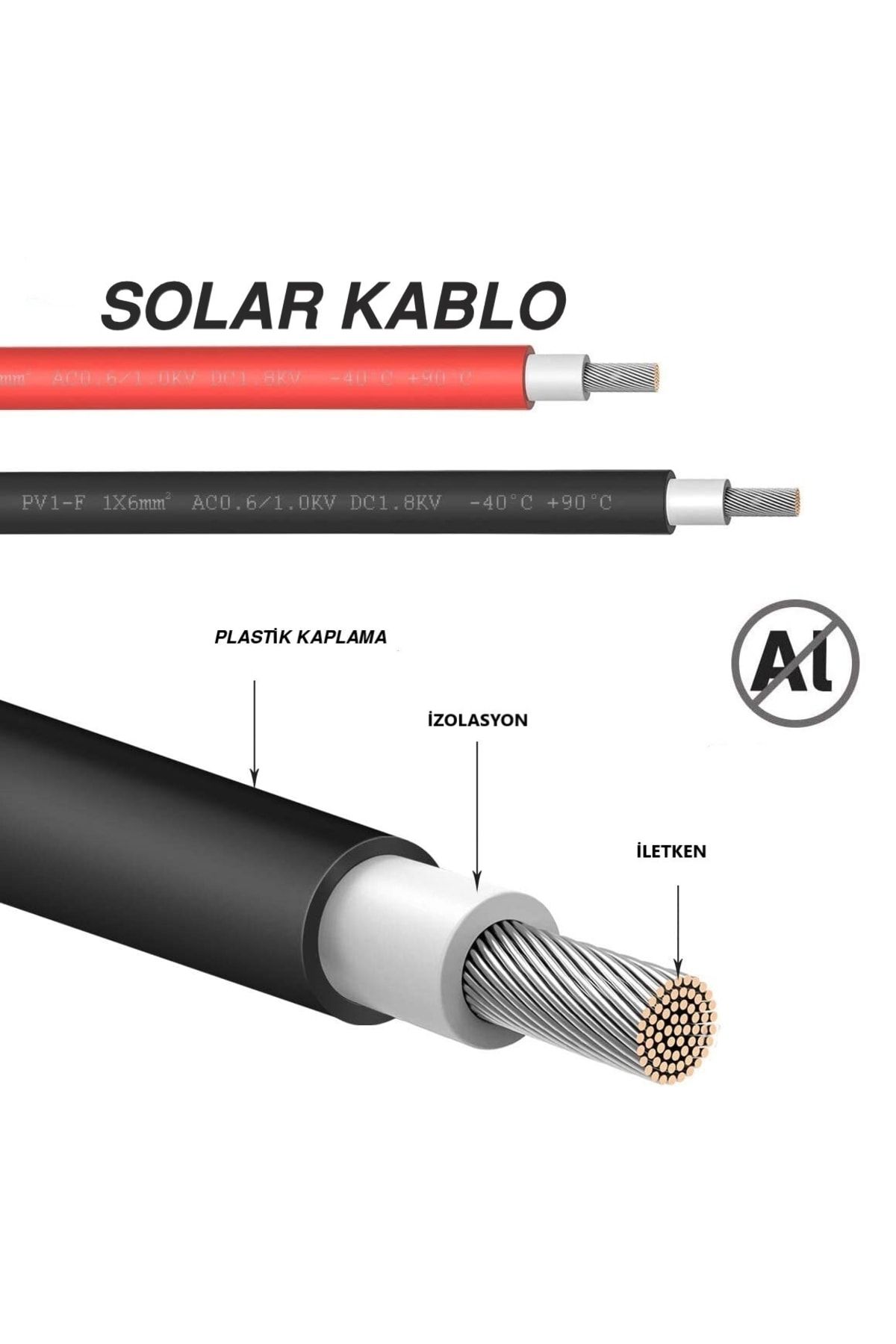 YCK SOLAR-Solar Cable 6 Mm2 Red-black 5+5 Total 10 Meters - 2 Sets with Mc4 Connectors - Same Day Shipping 2