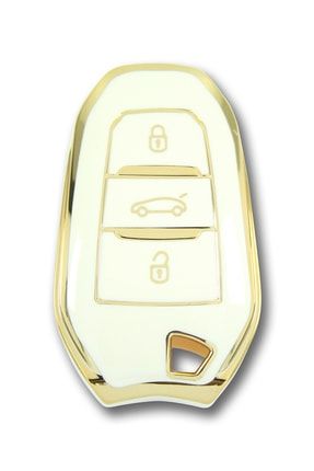 Peugeot Citroen Opel 3008 5008 Beyaz Slikon Kılıf Araba Kumanda Kabı Kılıfı Oto Anahtarlık TYC00465077852