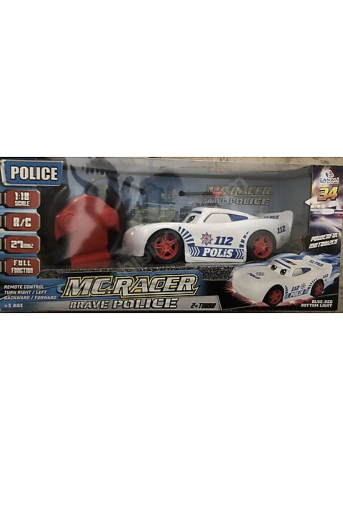 Can Ali Toys Uzaktan Kumandalı Cars Polis Arabası