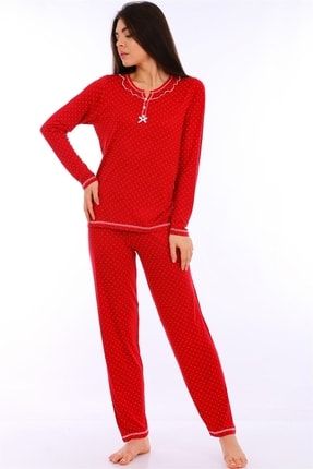 Bambu, Kırmızı, Kadın Pijama Takımı 55000