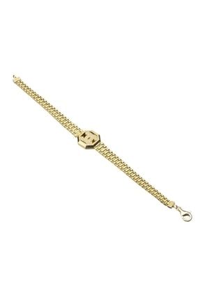 Kordonlu Taşlı Chanel Model Altın Bileklik BLK-1081