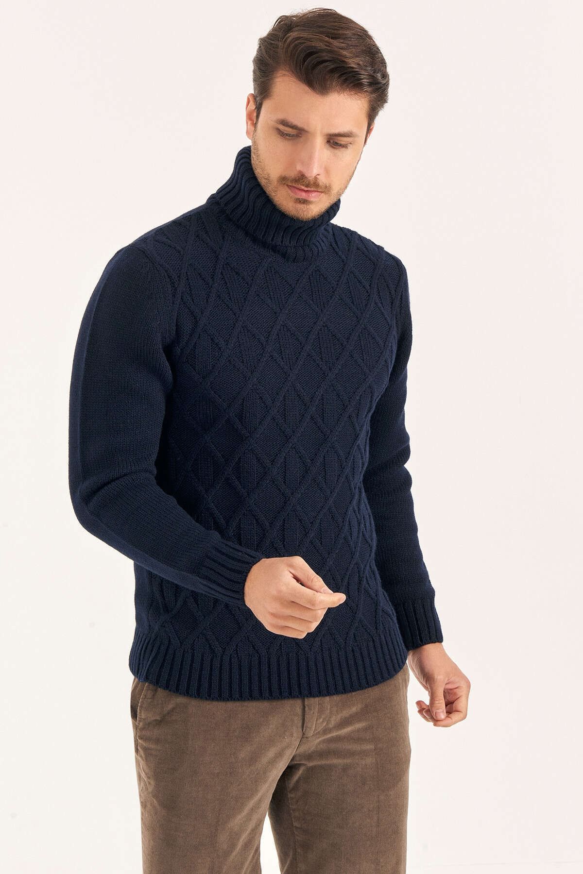 Dark blue outlet turtleneck mens