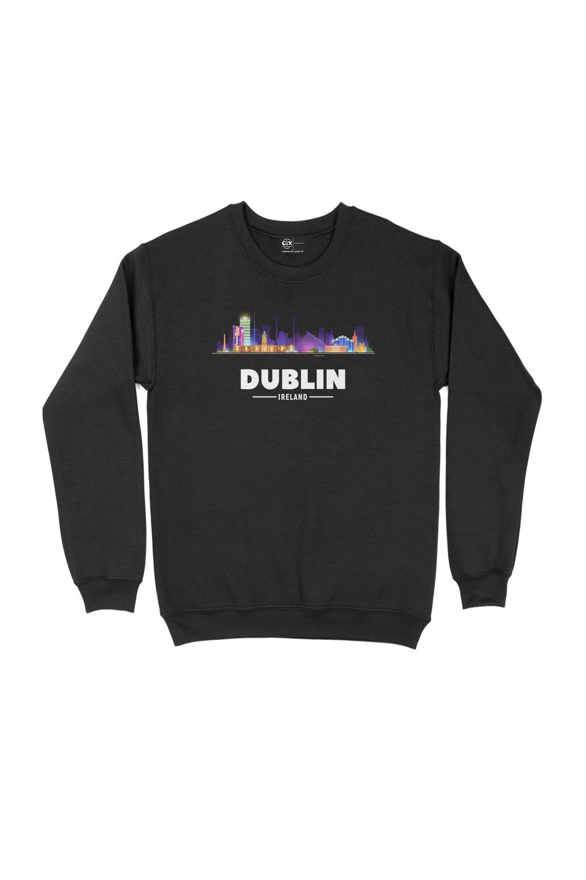 Cix-Dublin Ireland View Black Sweatshirt 1