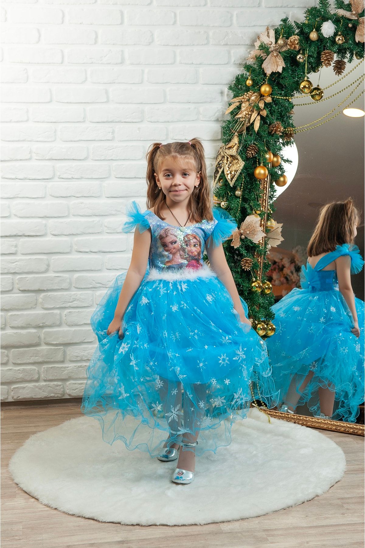 patik ayakkab Evening Prom Dress Blue Bubble skirt Trendyol