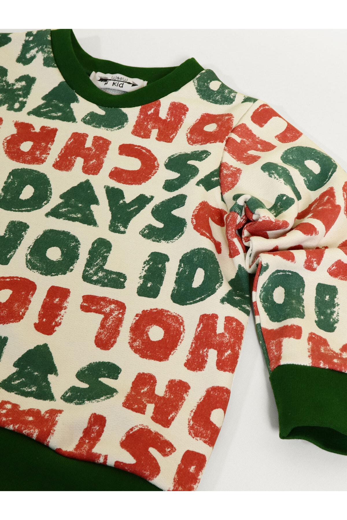 سویشرت پسرانه بژ Woowkid | wwkd0100126 اورجینال - تصویر 2