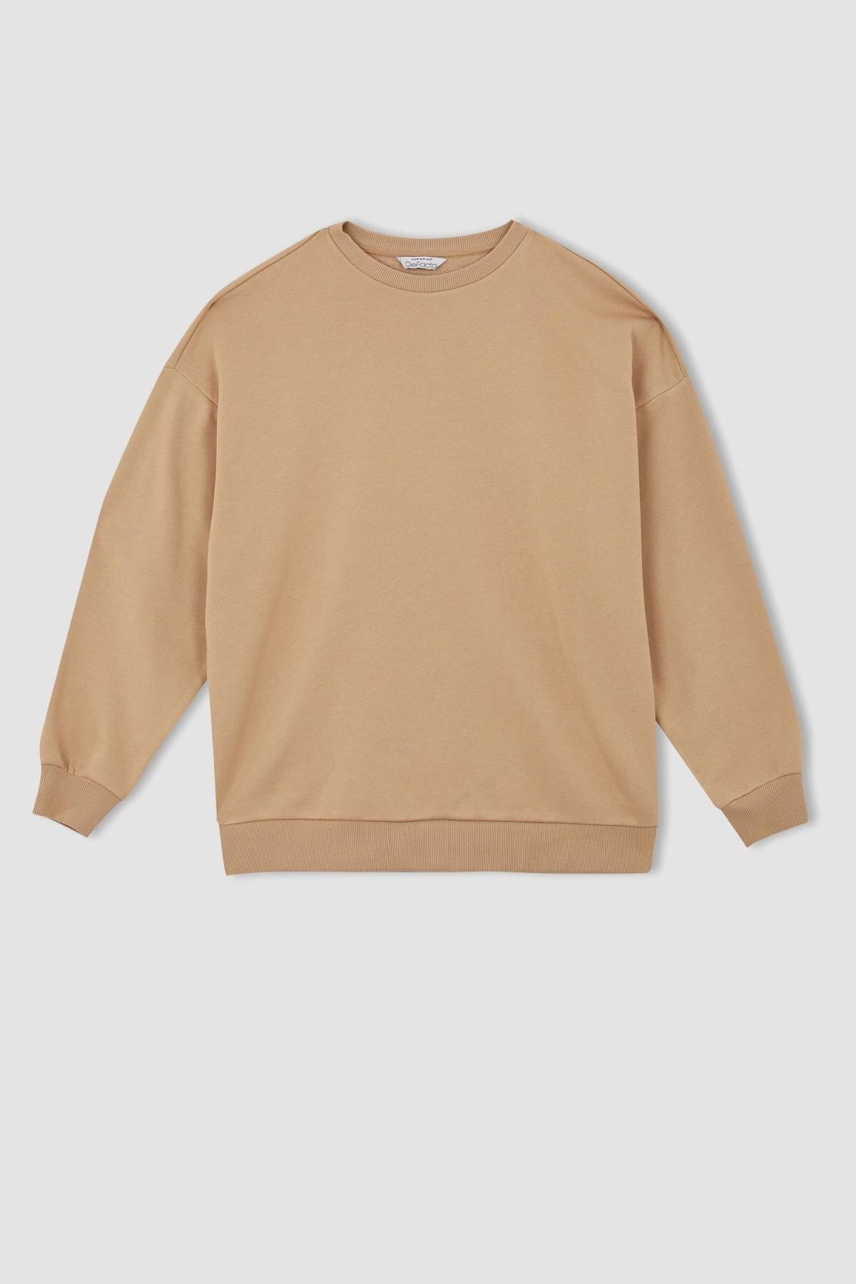 DeFacto-Oversize Fit mikina Crew Neck 5