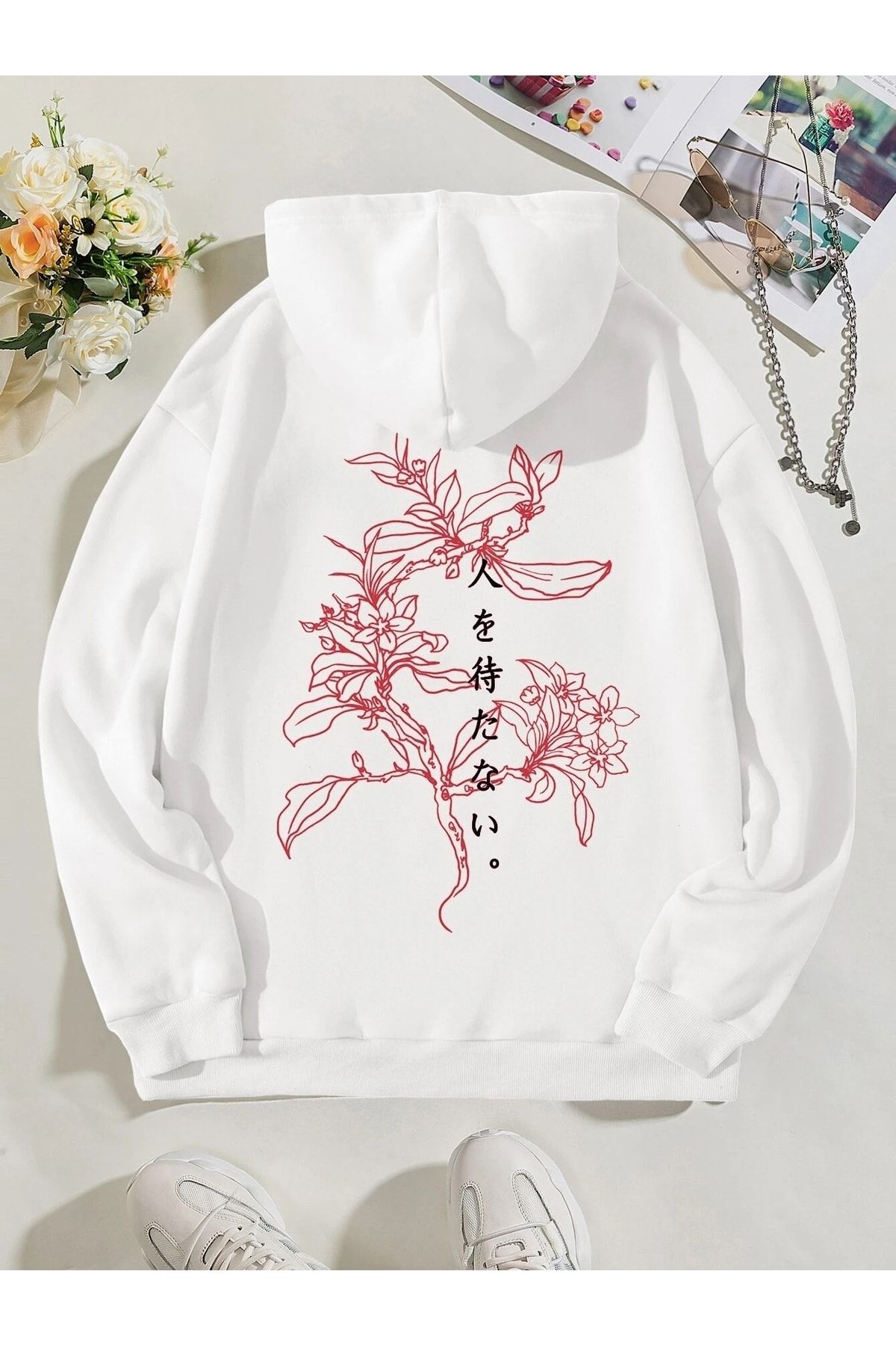 Rose on sale print sweatshirt