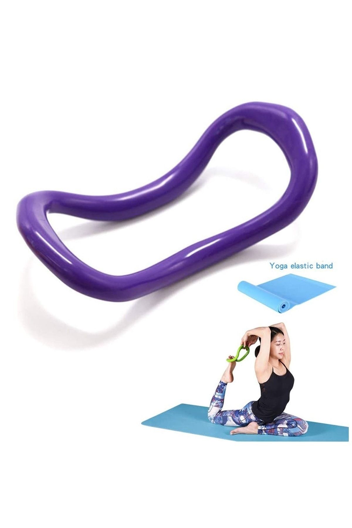 TUSHBA Yoga Çemberi Yoga Ring Yoga Yüzüğü Mor