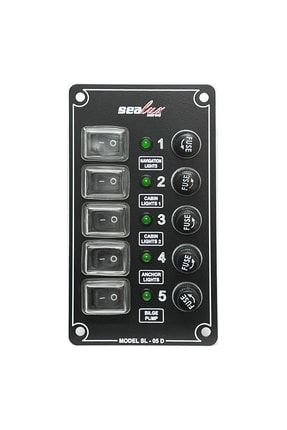 Marin Switch Panel 5 Anahtar 12/24v Sigorta Paneli KRTLKM000155