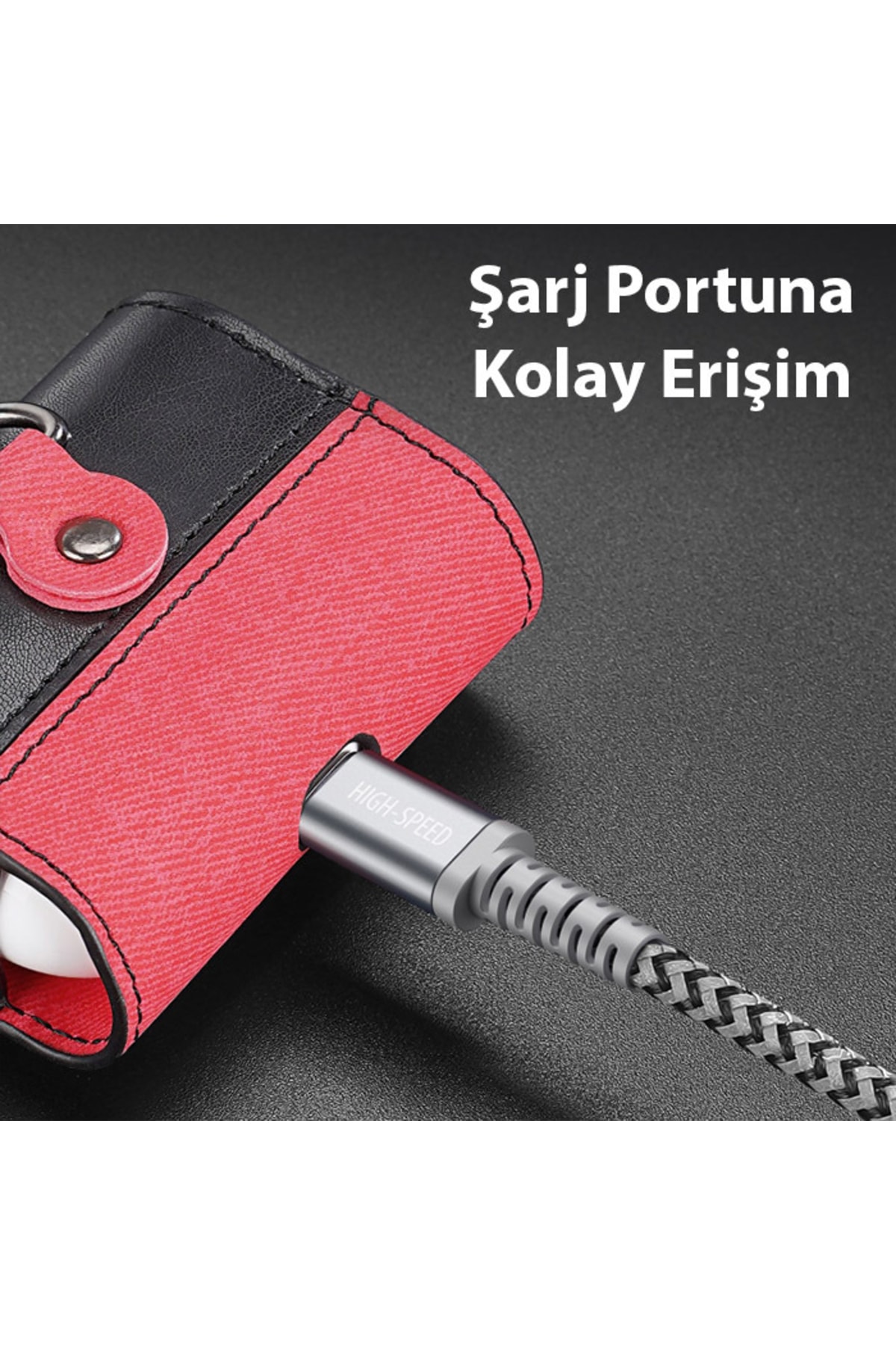 Mix Series Apple Airpods 3 Uyumlu Premium Mıknatıslı Deri Kılıf 7