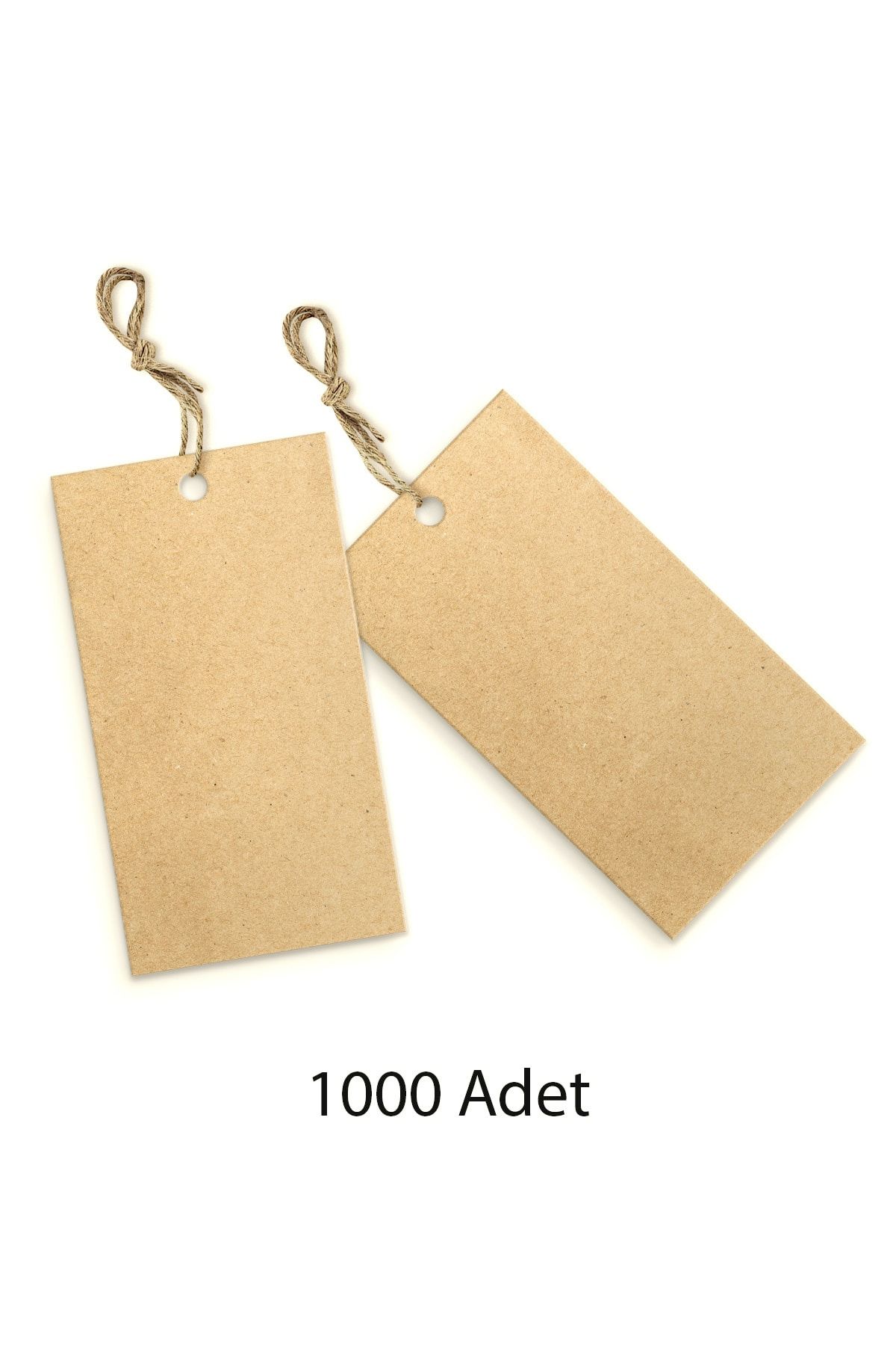 DERELİ MATBAA-5X9Cm 1000 Pieces (1.35 kg) Perforated Kraft Cardboard Tag 2