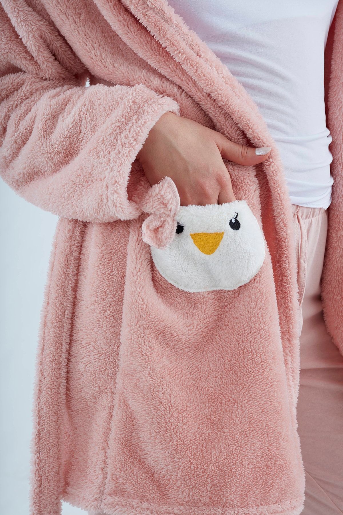 Petite towelling top dressing gown