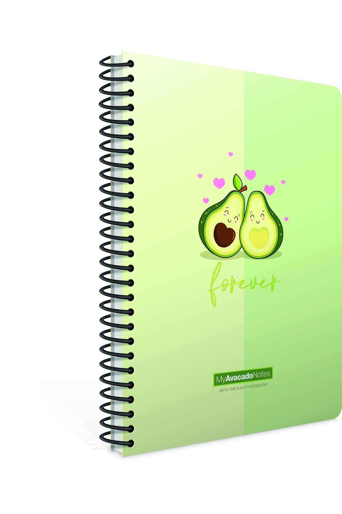Gıpta-Avocado Notes Spiral Cardboard Cover Notepad A6 (small Size) 80 Sheets Lined (Pack of 36) 5997 5