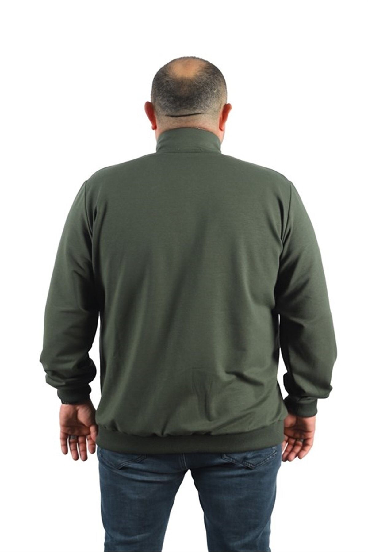 Starbattal-Φούτερ με φερμουάρ Basic Seasonal Plus Size 22750 Khaki 3
