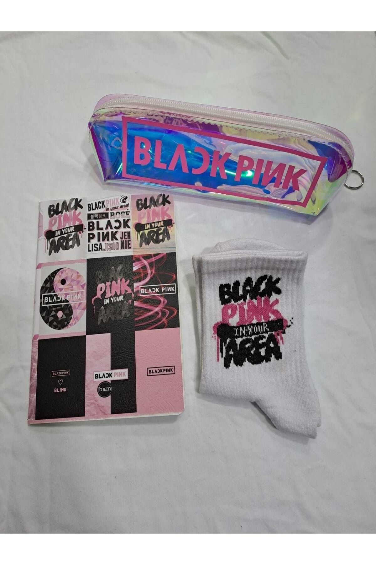 GC GÖKHAN CLUB Blackpink Şefaf Kalemlik Defter Çorap