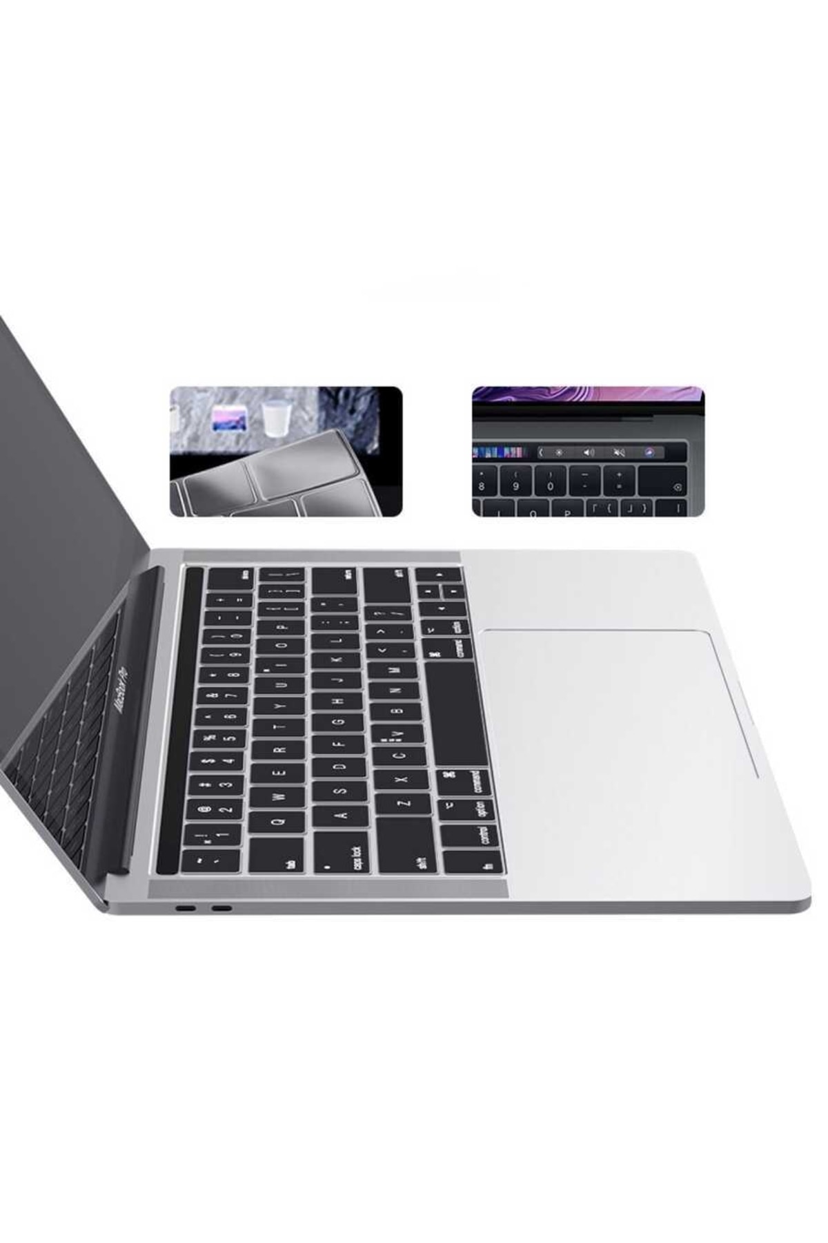 Macbook 14.2' 2021 A2442 Uyumlu Toza, Sıvıya Ve Çizilmelere Karşı Klavye Koruyucu Ped 5