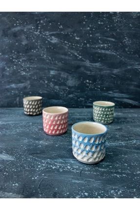 El Yapımı Ebru Marble Porselen Stoneware Kahve Fincanı STECK-001