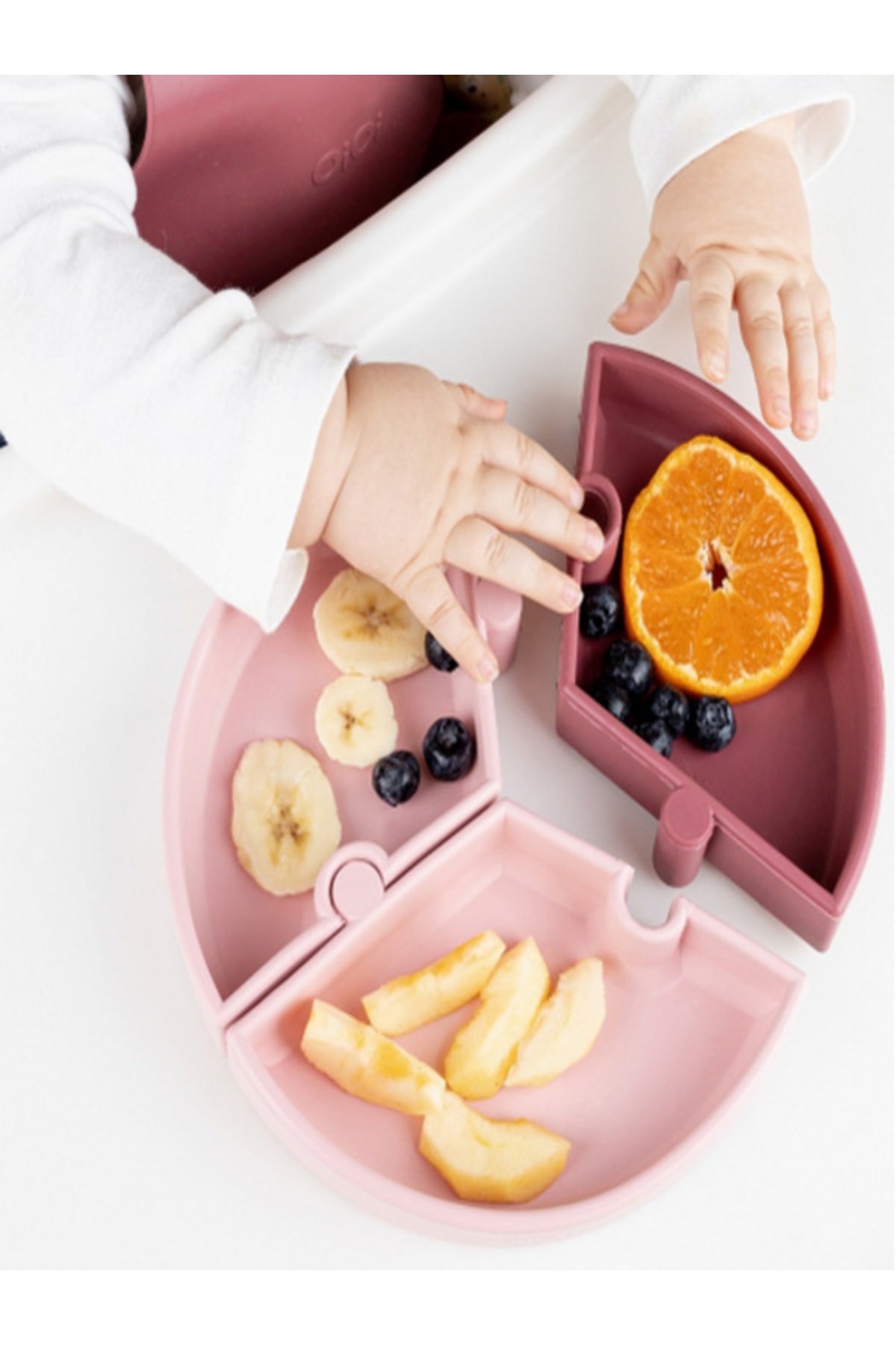 OiOi 3'lü Set Vakumlu Puzzle Tabak,nam Nam Kaşık, Silikon Mama Önlüğü fotoğrafı 2 (önizleme)