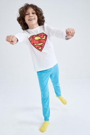 Erkek Çocuk Süperman Uzun Kollu Pijama Takım W2835A621WN