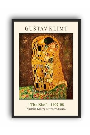 Gustav Klimt The Kiss Çerçevesiz Poster Poster01
