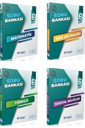 6.sınıf Matematik Türkçe Fen Bilimleri Sosyal Bilgiler Soru Bankası Seti (yeni) SarboKtp176