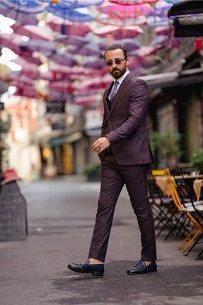 Italyan Stil Takım Elbise Ceket Yelek Pantolon XPRZCOM7575