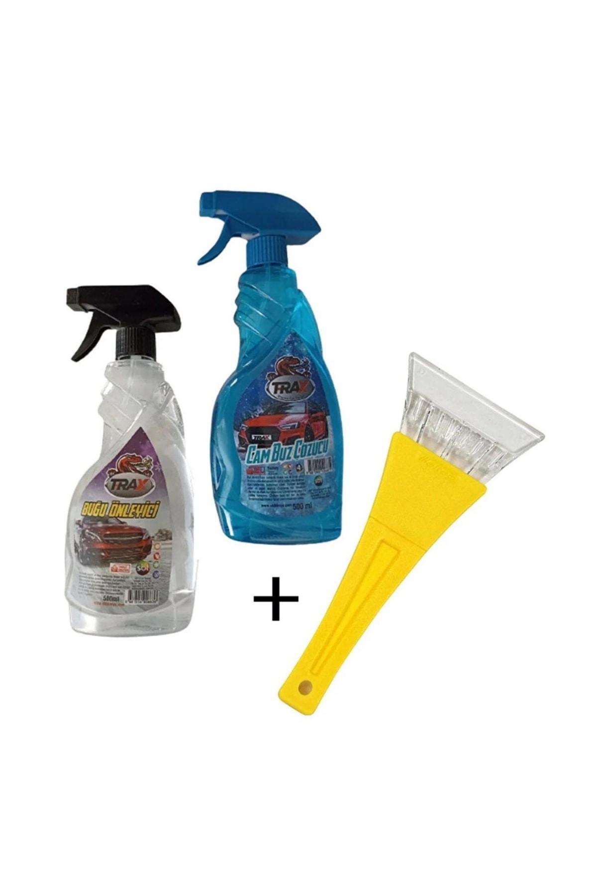 sebura Oto Araç Buğu Giderici Ve Cam Buz Çözücü Sprey 500 Ml +buz Kazıyıcı 3 Lü Kışlık Set