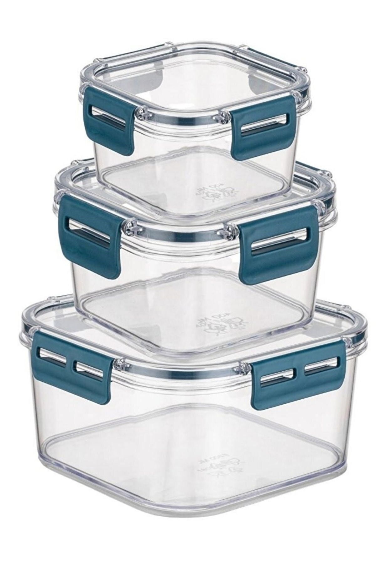 Buffer-® 3-Piece Practical Silicone Seal Sturdy Stackable Storage Containers with Leak-Proof Lids 1