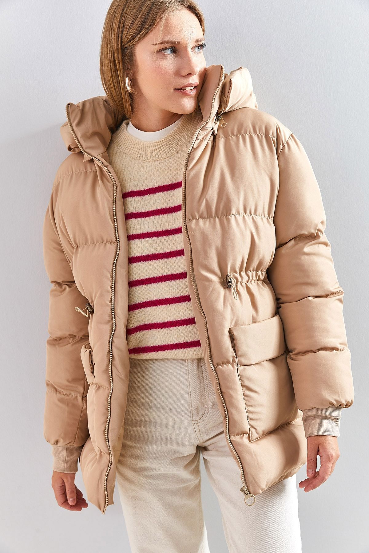 Womens puffer jacket new arrivals with removable hood