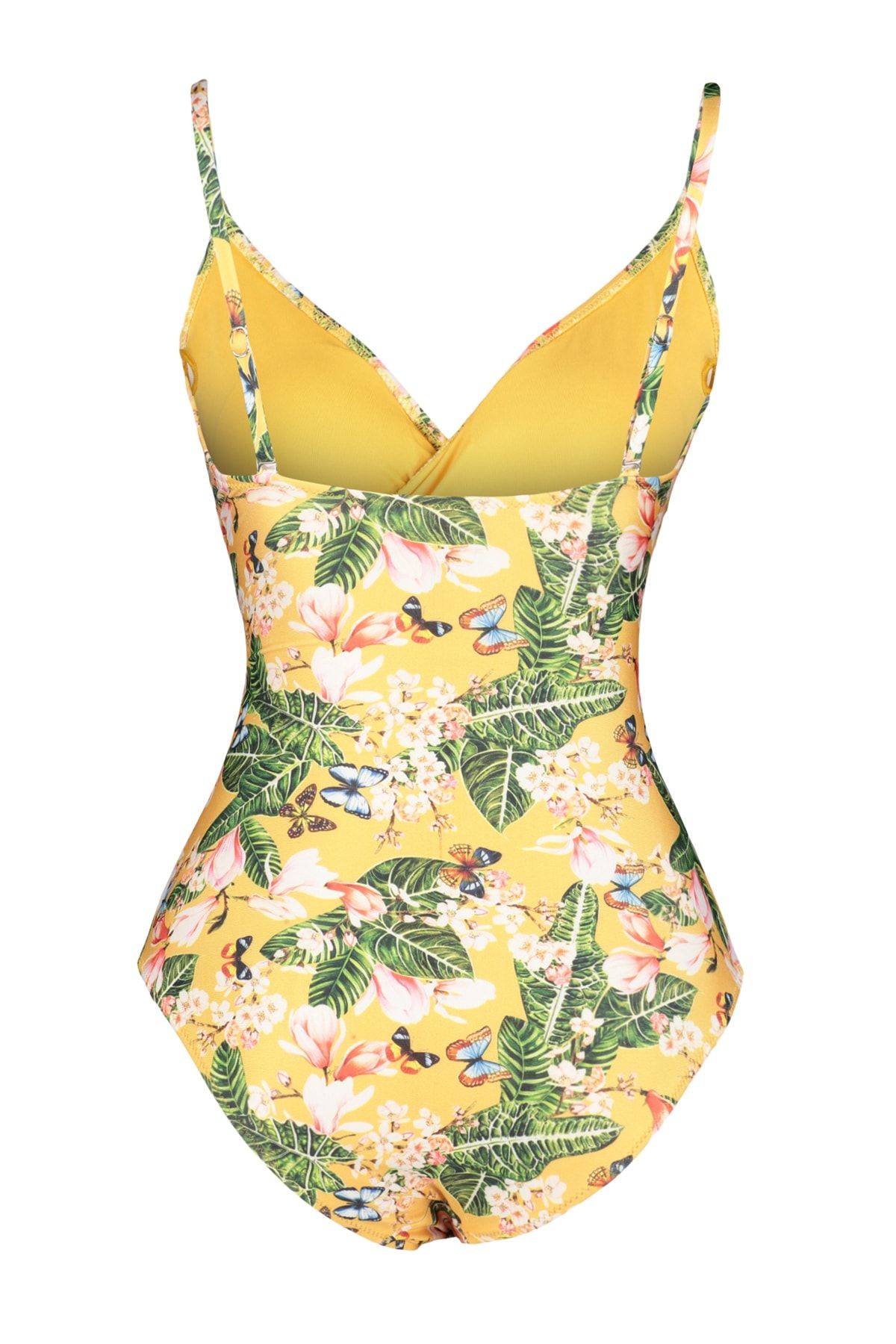 Trendyol Collection-Virágmintás, duplasoros, kötött csípő fürdőruha TBESS21MA0040 8