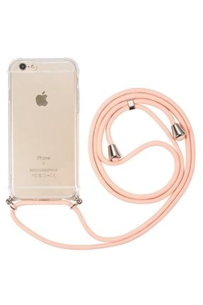 Uyumlu Iphone 6 / 6s Kılıf X Rop Şeffaf Silikon Köşeli Koruma Renkli Ipli Arka Kapak / Apple Uyumlu Xrop Kılıf-165