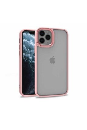 Apple Iphone 11 Pro Ile Uyumlu Kılıf Renkli Bumper Hybrid Flora Silikon Pembe SKU: 383546