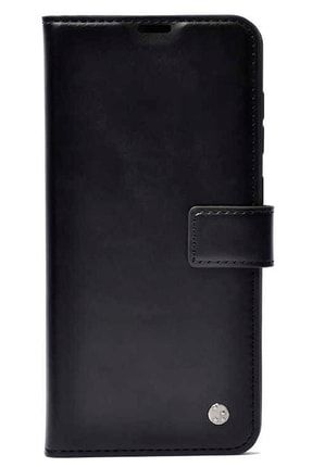 A54 4g Kılıf Kartlı Cüzdanlı Standlı Kapaklı Deri Siyah + Kablo Koruyucu EPX-1836