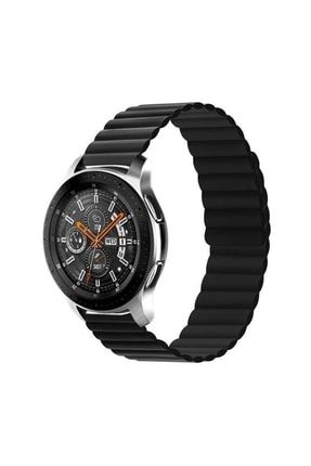 Samsung Galaxy Watch 46mm Çizgili Çift Renkli Mıknatıslı Renkli Akıllı Saat Bileklik Kordon SKU: 471193