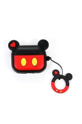 Silikon Mickey Mouse Askılı Korumalı Wireless Kablosuz Şarj Destekli Apple Airpods Pro Kılıf SKU: 320001