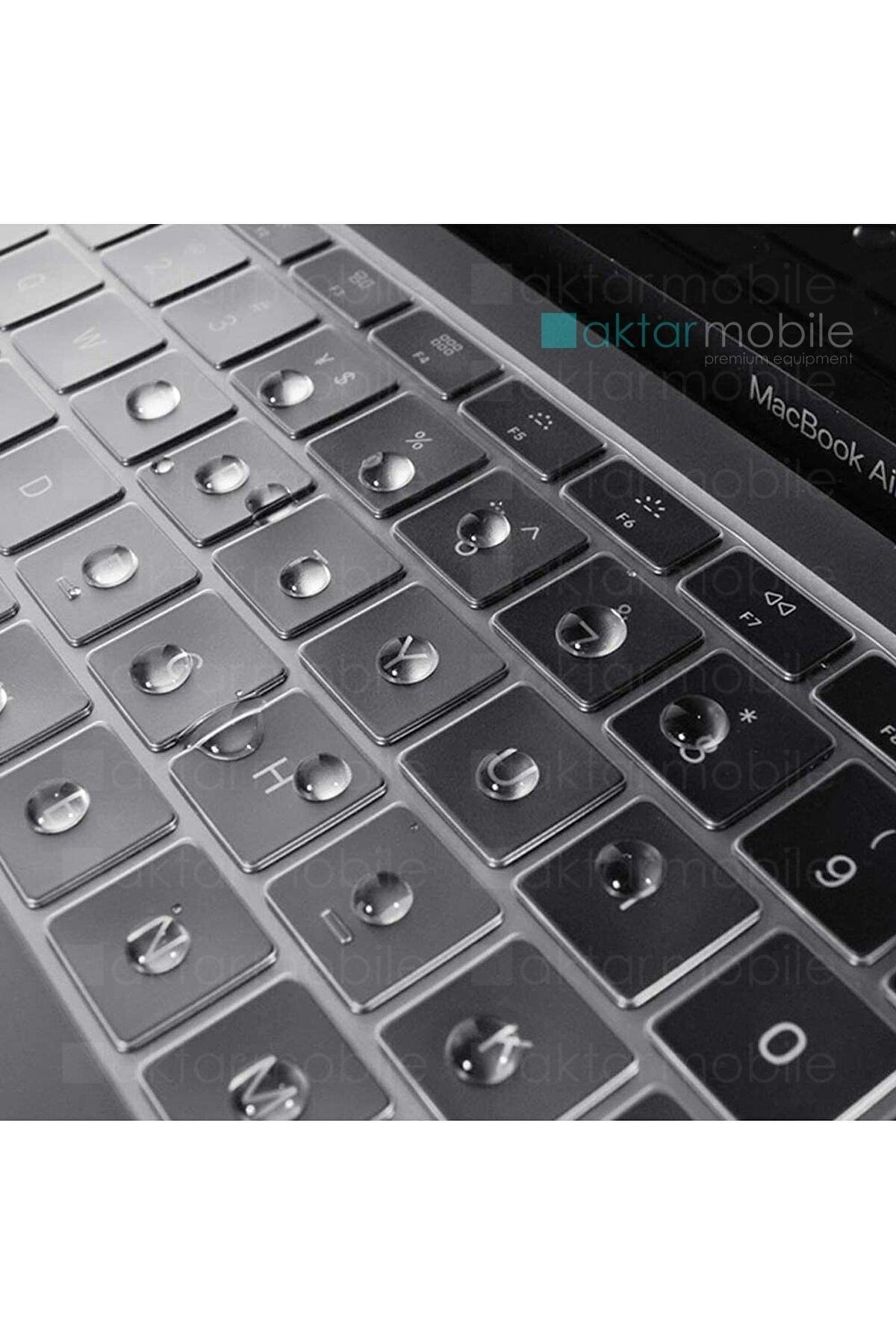 Macbook Air 13 2020 A2179 Uyumlu Şeffaf Klavye Koruyucu Türkçe Q Silikon Ped Trasparan 5