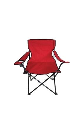 Çantalı Katlanabilir Kamp Koltuğu Tekli Kırmızı Rejisör Sandalye 18610-1K