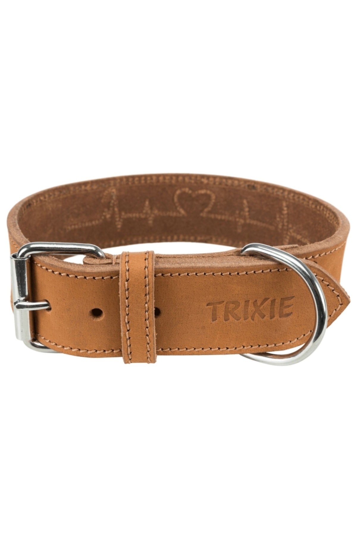 Petzanya Trixie Köpek Boyun Tasması Kalın Deri 38-47cm 40mm M Kahverengi