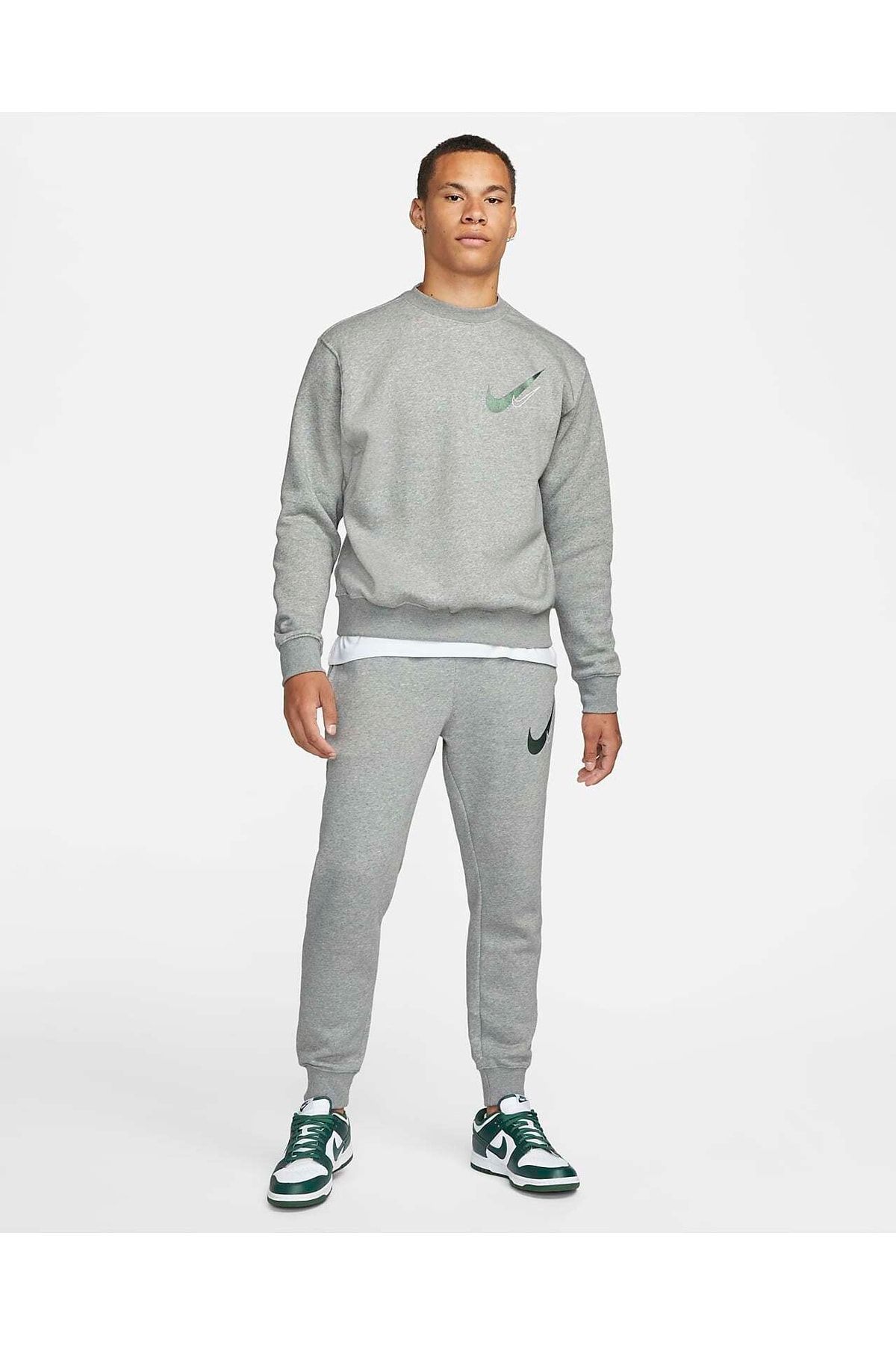 Nike-Double Swoosh Fleece Sports Sweatshirt - Dr9272-063 1