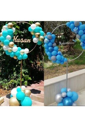 Çubuk Üzerine Balon Süsleme Standı Yuvarlak Hulalop Model 1.6 Metre 2yu7878model