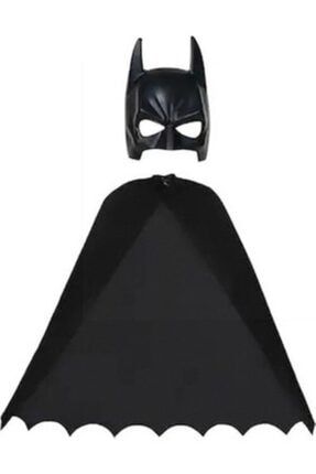 Erkek Çocuk Siyah Batman Pelerin ve Plastik Maske Seti BAT