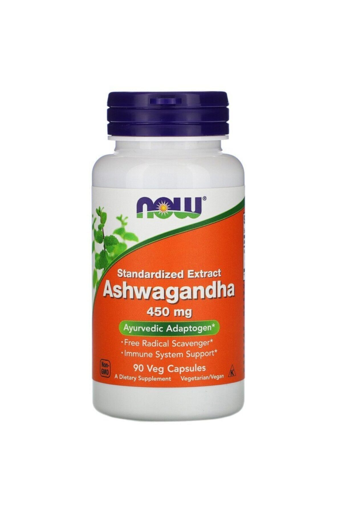 Now Foods Ashwagandha Standardize Ekstrat 450 mg 90 Vegan Kapsül