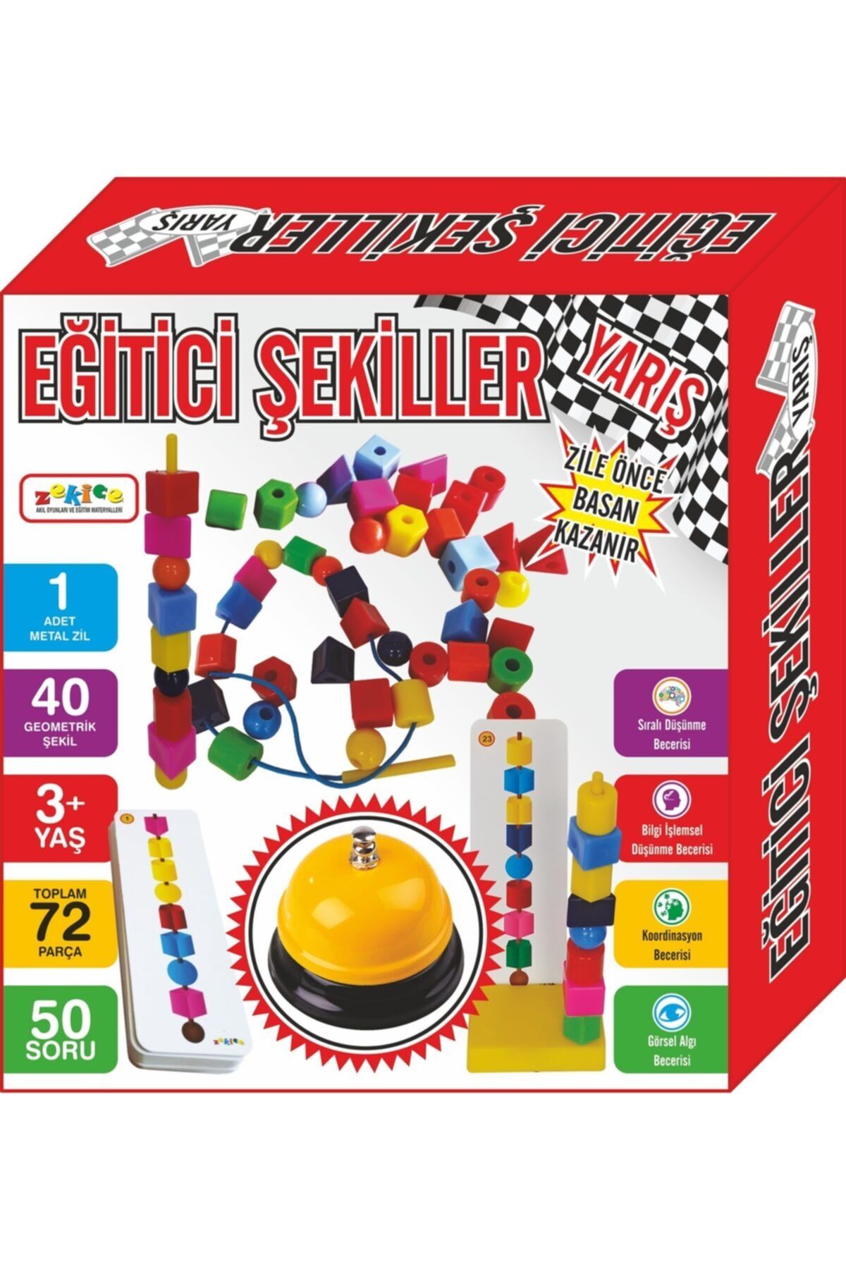 Zekice Eğitici Şekiller Yarış Oyunu
