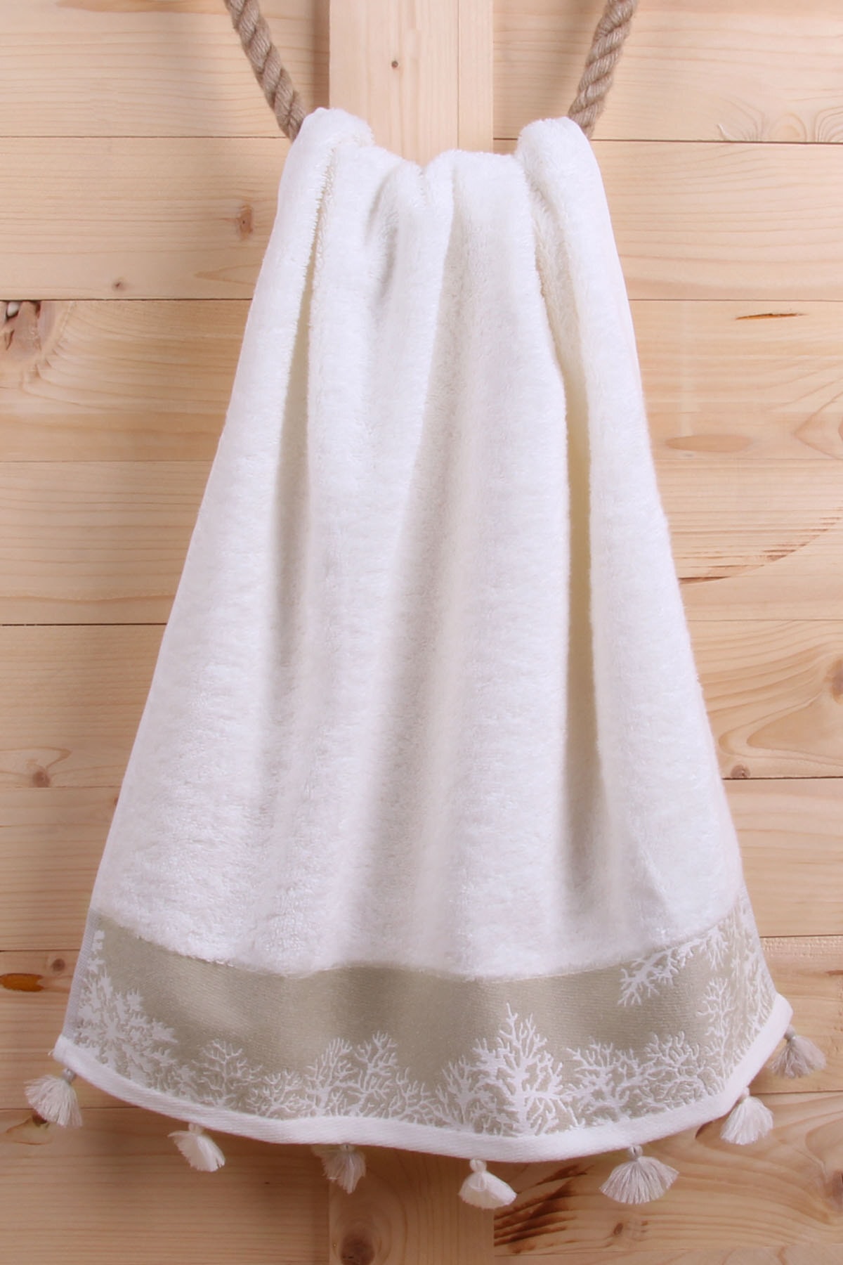 50x100 Hand Towels with 100% Cotton Tassels
