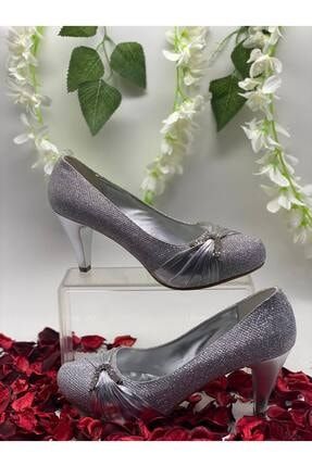 Kadın Gümüş Abiye Ayakkabı GZLmupa15