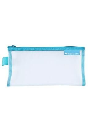 faber castell mavi fermuarli dosya mesh