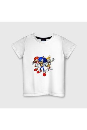 Sonic 3 Lü Desenli Cocuk Tişörtü 04824