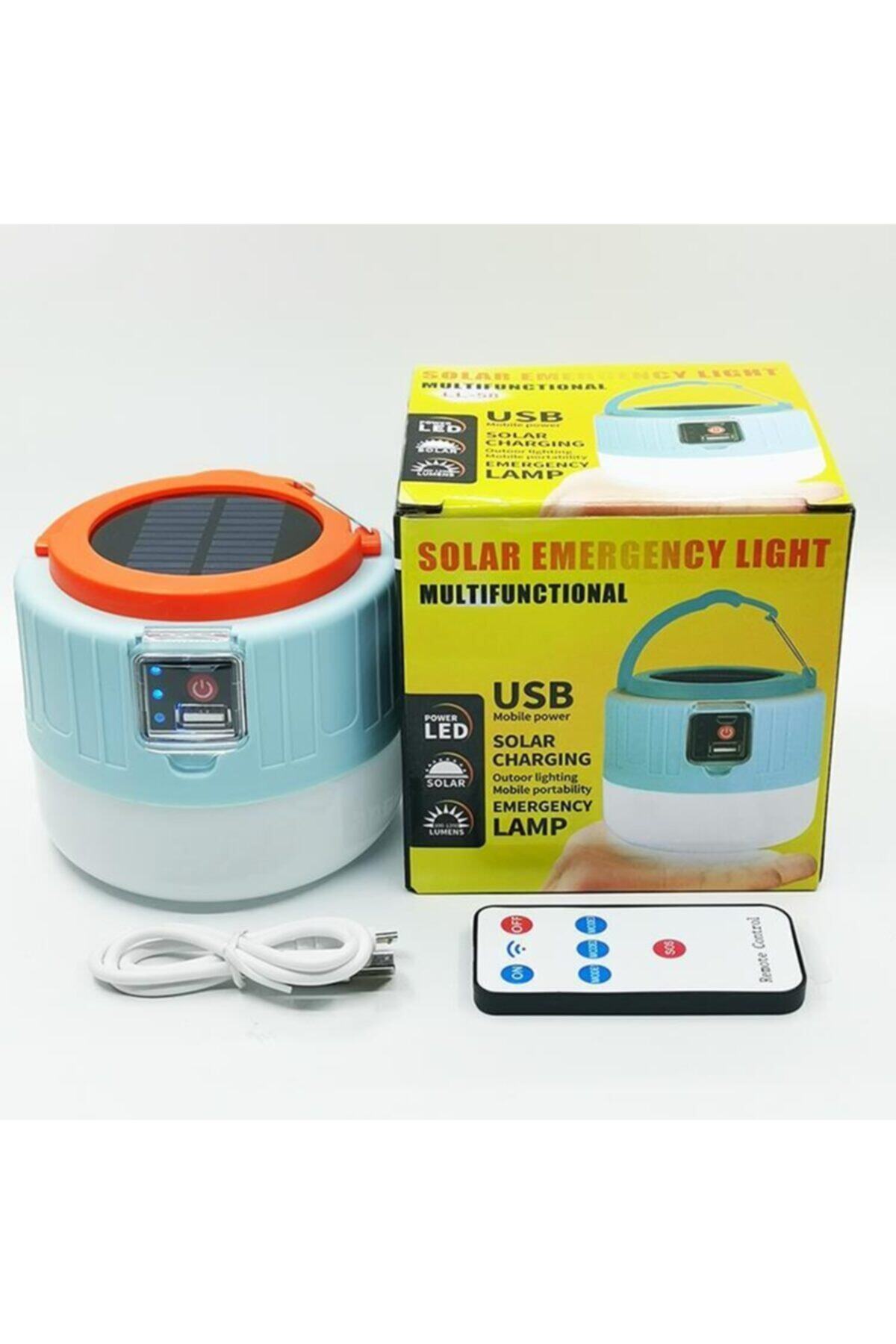 Güneş Enerjili Solar Led Su Geçirmez Usb Şarjlı Kamp Feneri 6